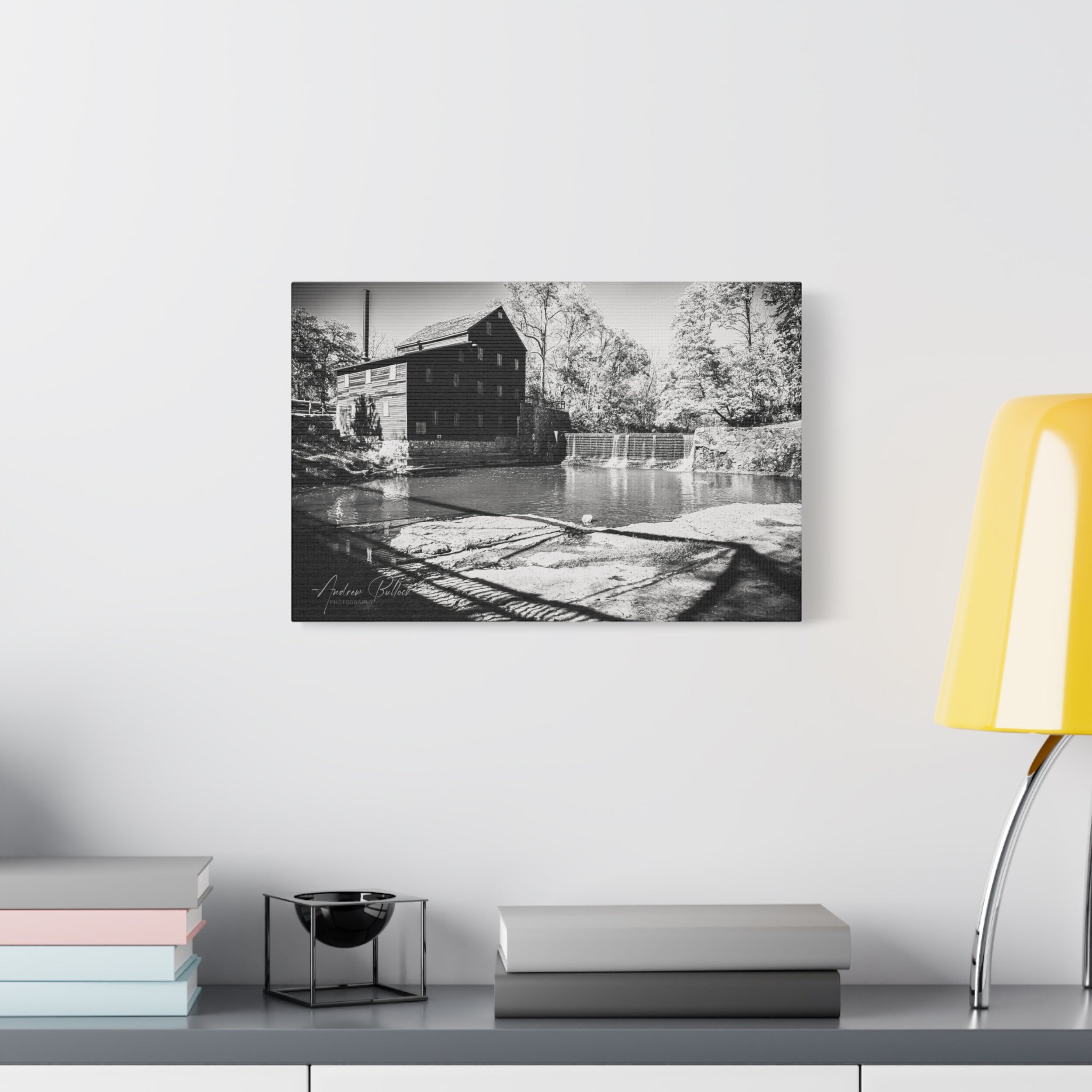 Pine Creek Grist Mill Matte Canvas Wall Art — (Stretched)