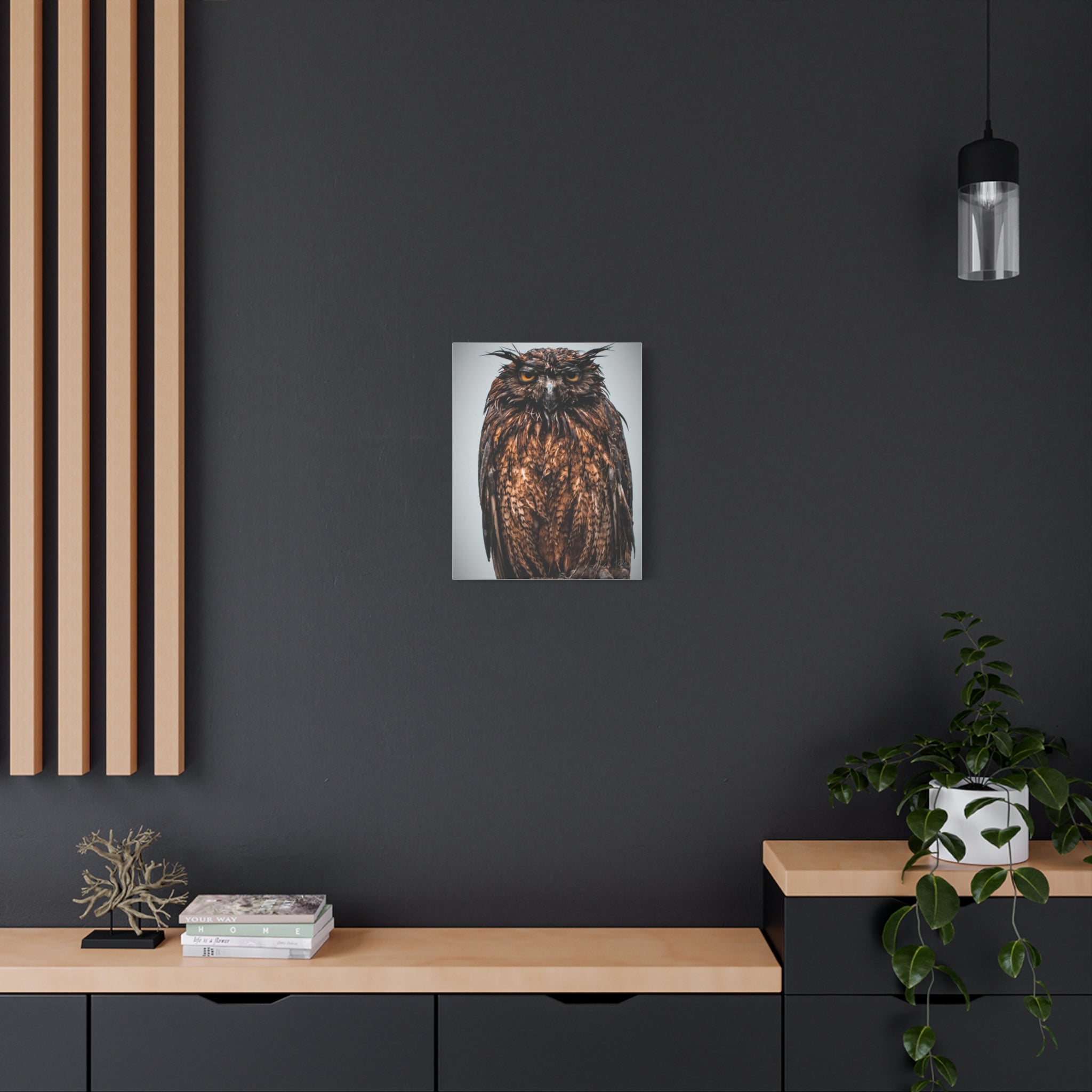 Great Horned Owl Close-Up Matte Canvas