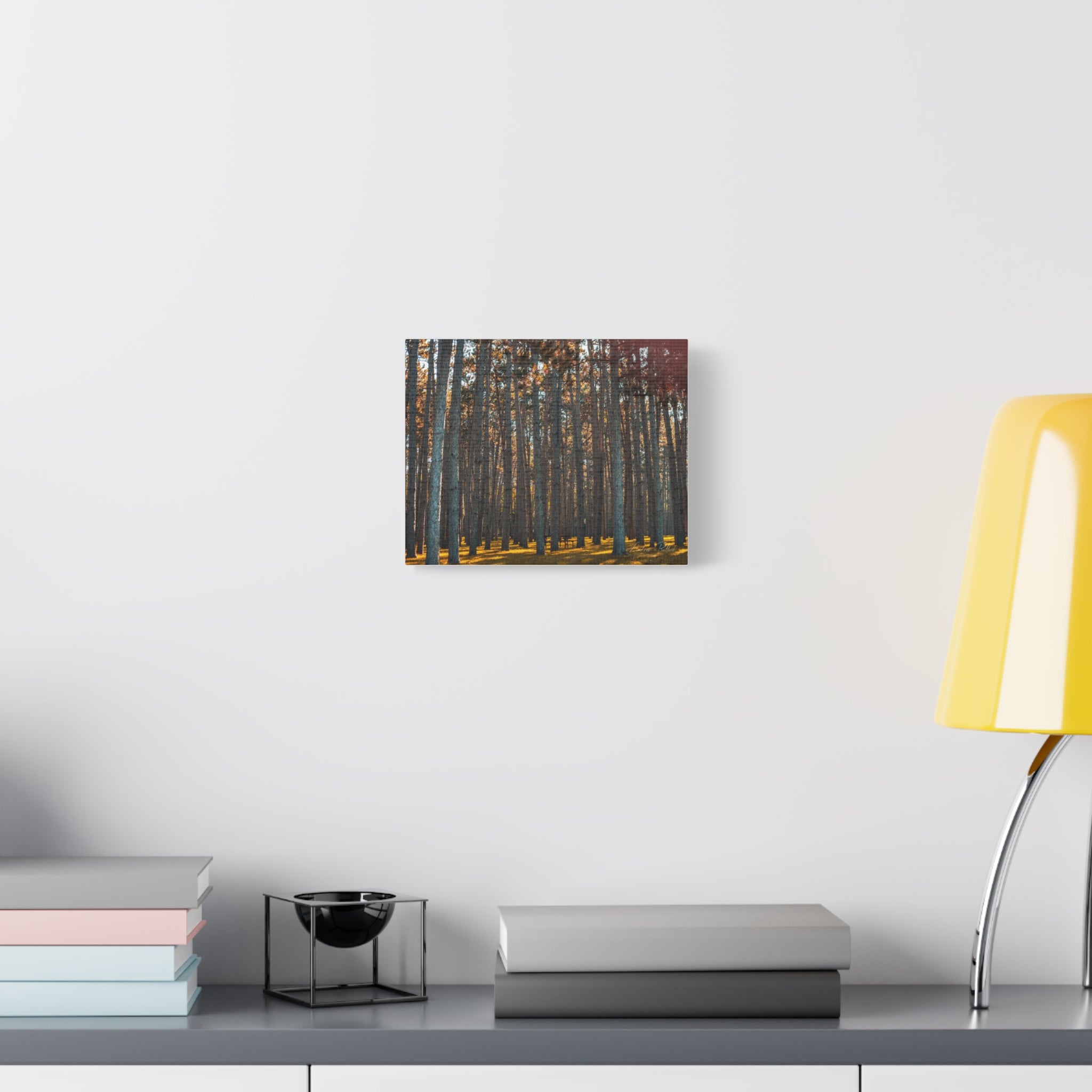 Golden Pillars Matte Canvas Print — Stretched Wall Art