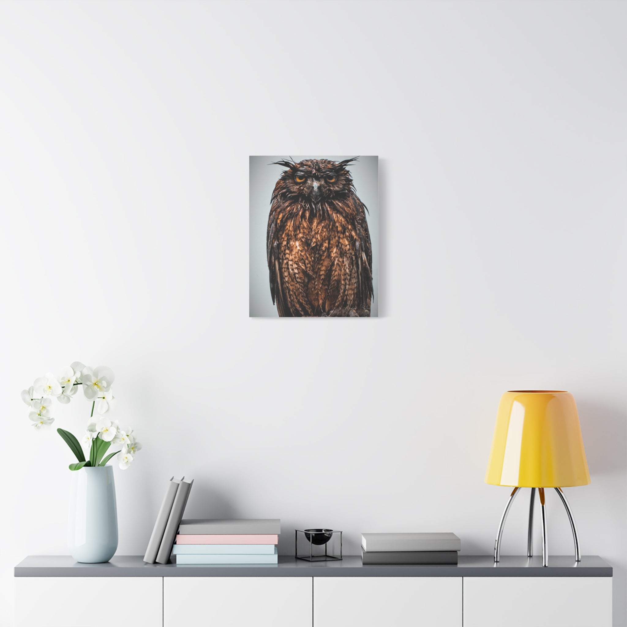Great Horned Owl Close-Up Matte Canvas