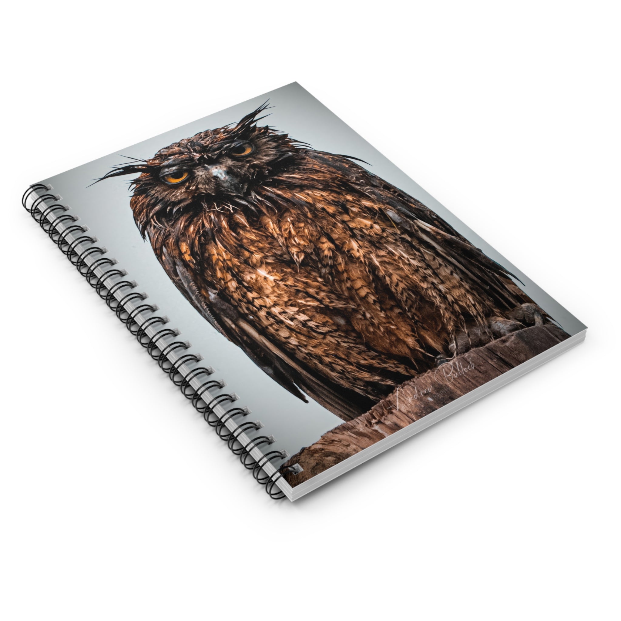 Great Horned Owl Close-Up — Lined Journal for Nature Lovers & Birdwatchers